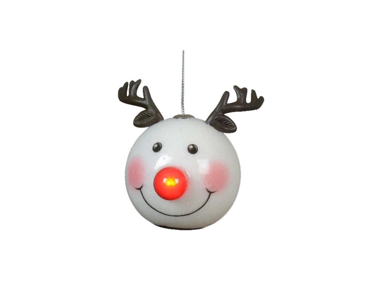 Glob cu LED Reindeer, Decoris, 8.5x7.5x8.2 cm, spuma, cu baterii, multicolor - imagine 4
